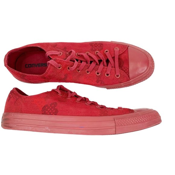 Converse Mens Sz 12 All Star Chuck Taylor Shoes Red OX 149543C Low Top Sneakers - Picture 6 of 15